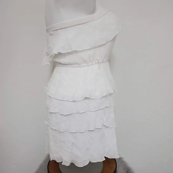 RUE 21 | White Tier Chiffon Strapless Dress - Picture 4 of 10
